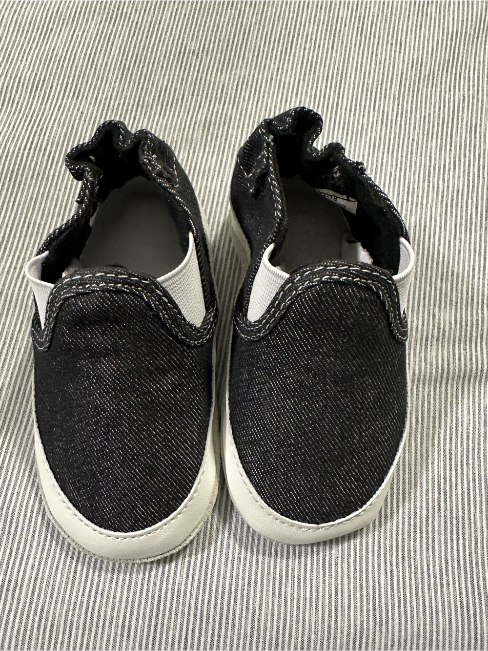 Robeez Black and White Slip-On Toddler Sneakers